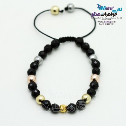 Gold and stone bracelets - Orb cut Designs-MB0328